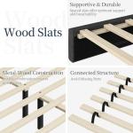 Modern Full Upholstered Bed Frame with Tufted Headboard