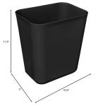 Nipogear 3 Gallon Under-Desk Trash Can - Black
