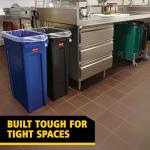 Rubbermaid Slim Jim 87L Black Trash Bin