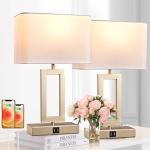 Set of 2 Dimmable Touch Control Table Lamps