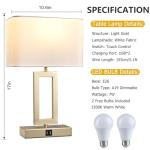 Set of 2 Dimmable Touch Control Table Lamps