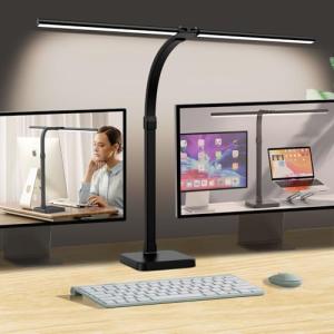 AKRRYR Double Head LED Desk Lamp with USB