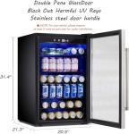 145 Can Mini Beverage Refrigerator with Glass Door