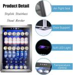 145 Can Mini Beverage Refrigerator with Glass Door