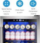 145 Can Mini Beverage Refrigerator with Glass Door