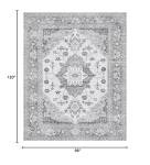 8x10 Grey Vintage Medallion Area Rug – Boho Style