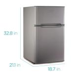 Black+Decker Mini Fridge with 2 Doors, 3.1 cu.ft