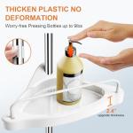 4-Tier Corner Shower Caddy with Stainless Steel Pole