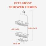 Rustproof Aluminum Shower Caddy in Satin Chrome