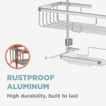 Rustproof Aluminum Shower Caddy in Satin Chrome