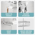 Rustproof Aluminum Shower Caddy in Satin Chrome