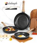 Michelangelo Non-Stick Frying Pan Set of 3