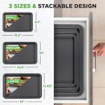 NutriChef 3-Piece Nonstick Cookie Sheet Set
