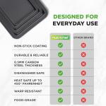 NutriChef 3-Piece Nonstick Cookie Sheet Set