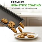 NutriChef 3-Piece Nonstick Cookie Sheet Set