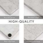 Lovdeco Large White Marble Cutting Board, 20x16 Inch