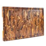 Extra Large Teak Wood Cutting Board with Grip