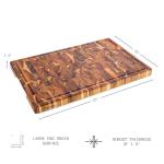 Extra Large Teak Wood Cutting Board with Grip