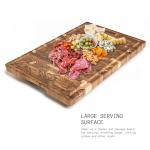 Extra Large Teak Wood Cutting Board with Grip