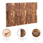 Extra Large Teak Wood Cutting Board with Grip