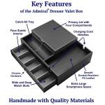 HOUNDSBAY Admiral Valet Box with Charging Station