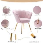 Mid Century Modern Velvet Accent Chair - Light Pink