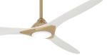 MINKA-AIRE Ceiling Fan in Soft Brass and White