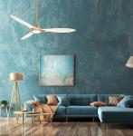 MINKA-AIRE Ceiling Fan in Soft Brass and White