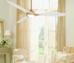 MINKA-AIRE Ceiling Fan in Soft Brass and White