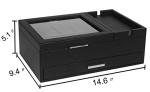 Men's Jewelry Box with Charging Station and Drawer