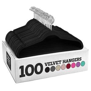 Zober Heavy Duty Velvet Hangers - 100 Pack