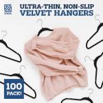 Zober Heavy Duty Velvet Hangers - 100 Pack