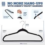 Zober Heavy Duty Velvet Hangers - 100 Pack