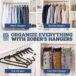 Zober Heavy Duty Velvet Hangers - 100 Pack