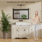 Large Black Farmhouse Wall Mirror, 40x26 Inch