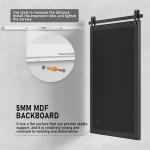 Large Black Farmhouse Wall Mirror, 40x26 Inch