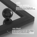 Large Black Farmhouse Wall Mirror, 40x26 Inch