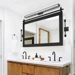 Large Black Farmhouse Wall Mirror, 40x26 Inch