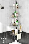 Rustproof Shower Corner Caddy with Tension Pole