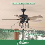 Hunter Rustic 52-Inch Starklake Ceiling Fan with LED Bulbs
