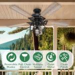 Hunter Rustic 52-Inch Starklake Ceiling Fan with LED Bulbs