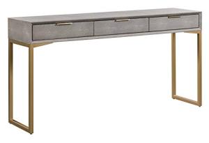 Pesce Modern Grey 3-Drawer Console Table