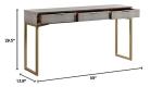 Pesce Modern Grey 3-Drawer Console Table