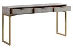 Pesce Modern Grey 3-Drawer Console Table