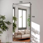GLSLAND Extra Large Black Full-Length Mirror