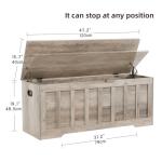 VANKILEY Extra Large Wooden Storage Chest