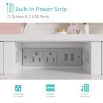 White Makeup Vanity Set with Mirror and Lights