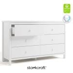 Storkcraft Alpine 6-Drawer White Dresser