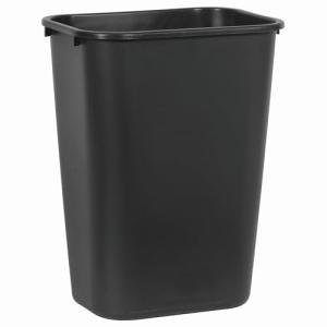 Large Rubbermaid Black Waste Basket - 39 Liters