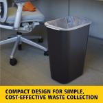 Large Rubbermaid Black Waste Basket - 39 Liters